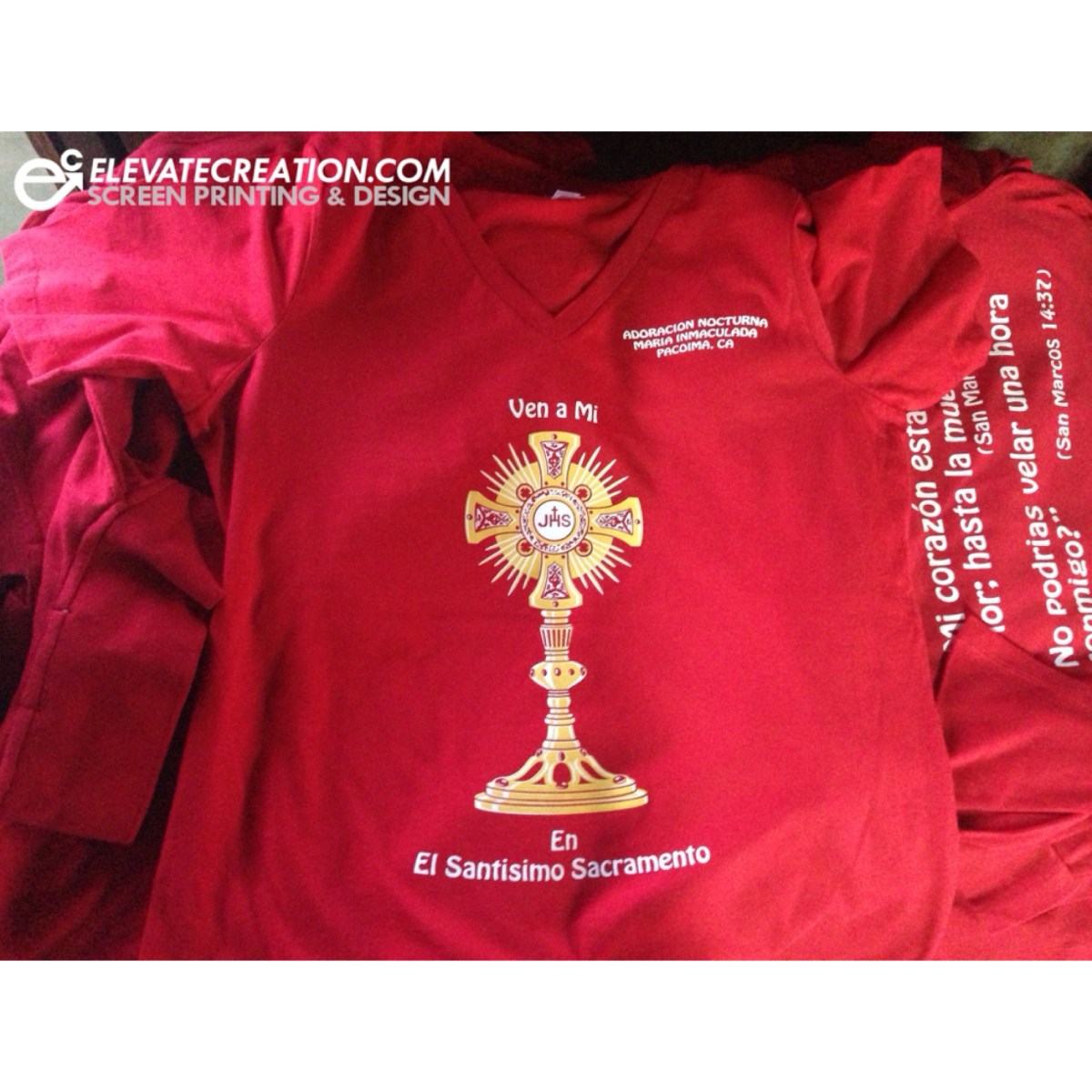 red-bella-v-neck-t-shirt-church-pacoima-screen-printing